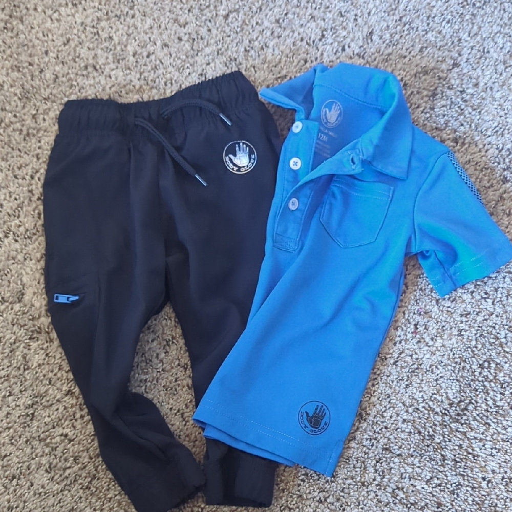 Body Glove Blue Polo and Black Joggers Set